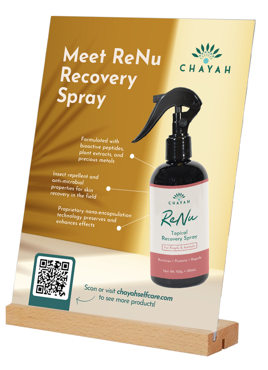 Chayah ReNu Shelf Sign