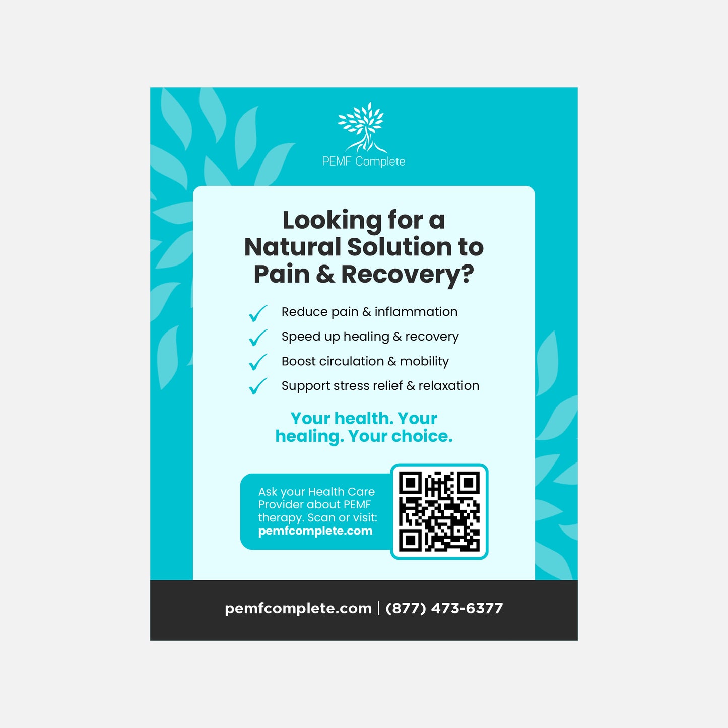 PEMF Complete Tabletop Retractable Banner